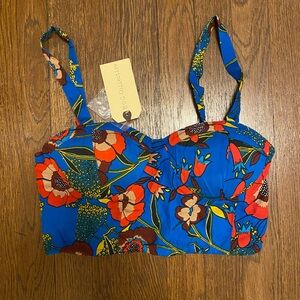 Crop top floral tank